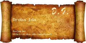 Droba Ida névjegykártya