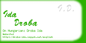 ida droba business card